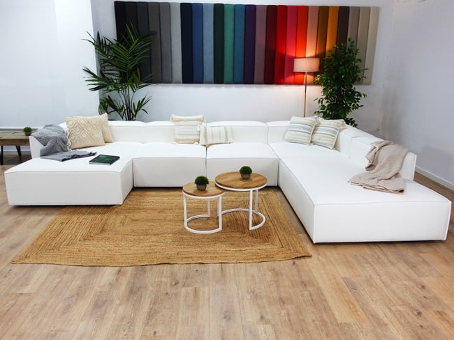 Sofás para salones grandes Gran sofá por módulos