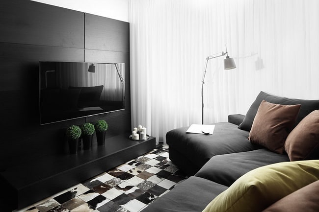 Diseño italianos en la decoración del salón Soportes de TV motorizados