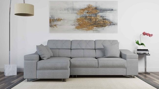 Sofá gris moderno