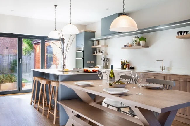 Cocina abierta con isla