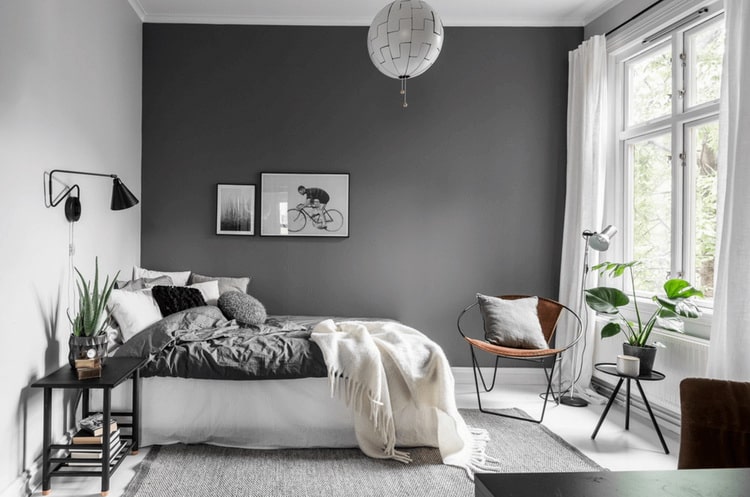 Dormitorio gris