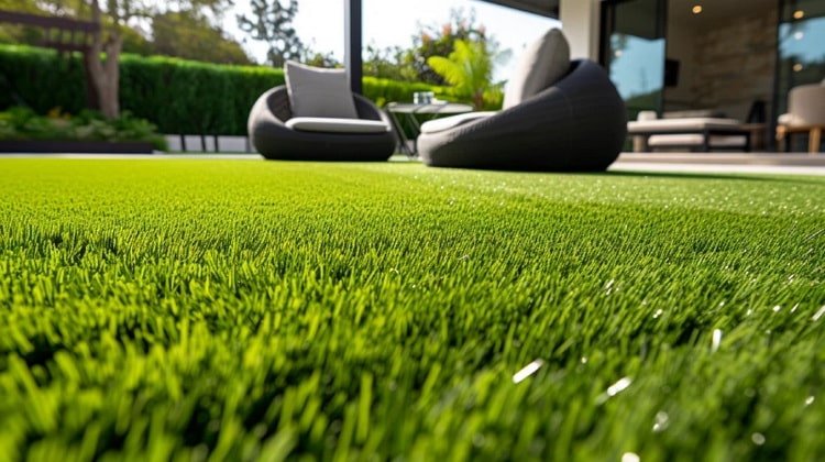 Césped artificial en jardines