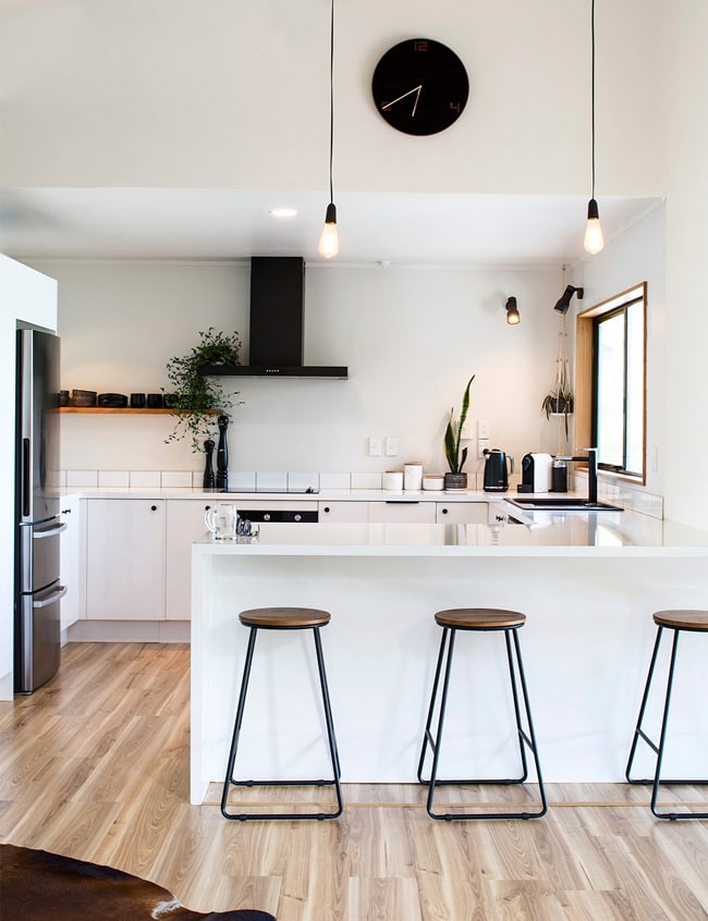 Cocina moderna con península