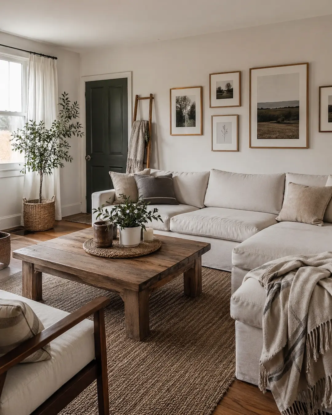 Paredes interiores en blanco roto