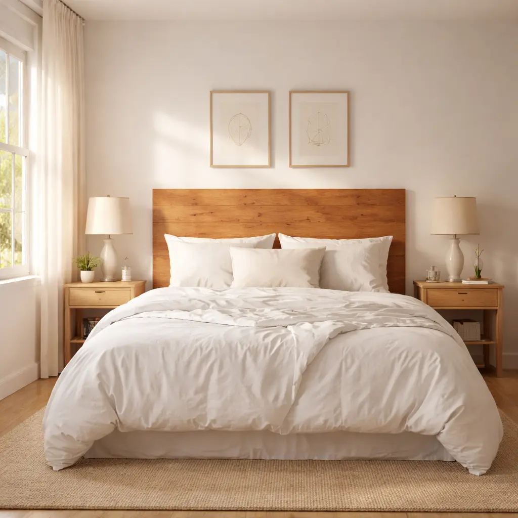 Cabecero de madera natural