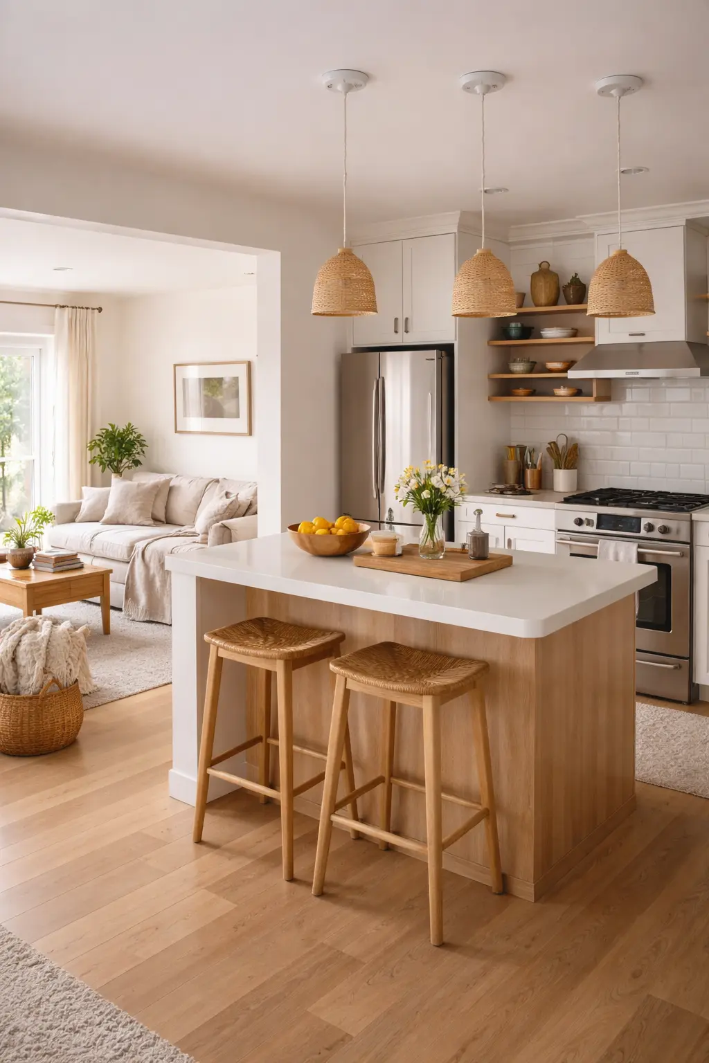 Separar cocina de salón con una isla