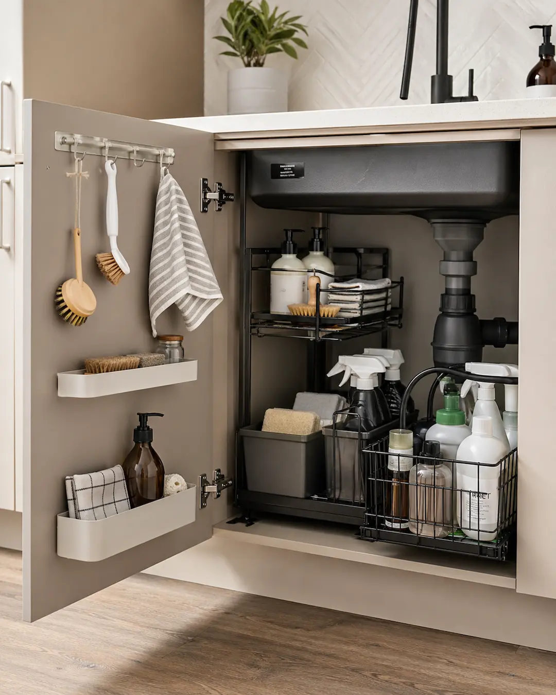 Muebles bajos de cocina bien aprovechados