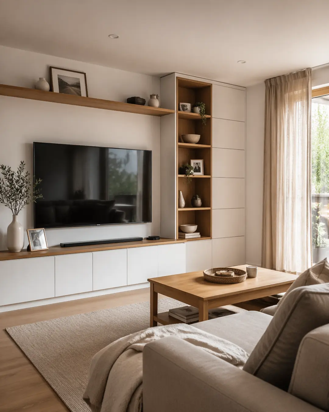 Cómo combinar muebles blancos y madera