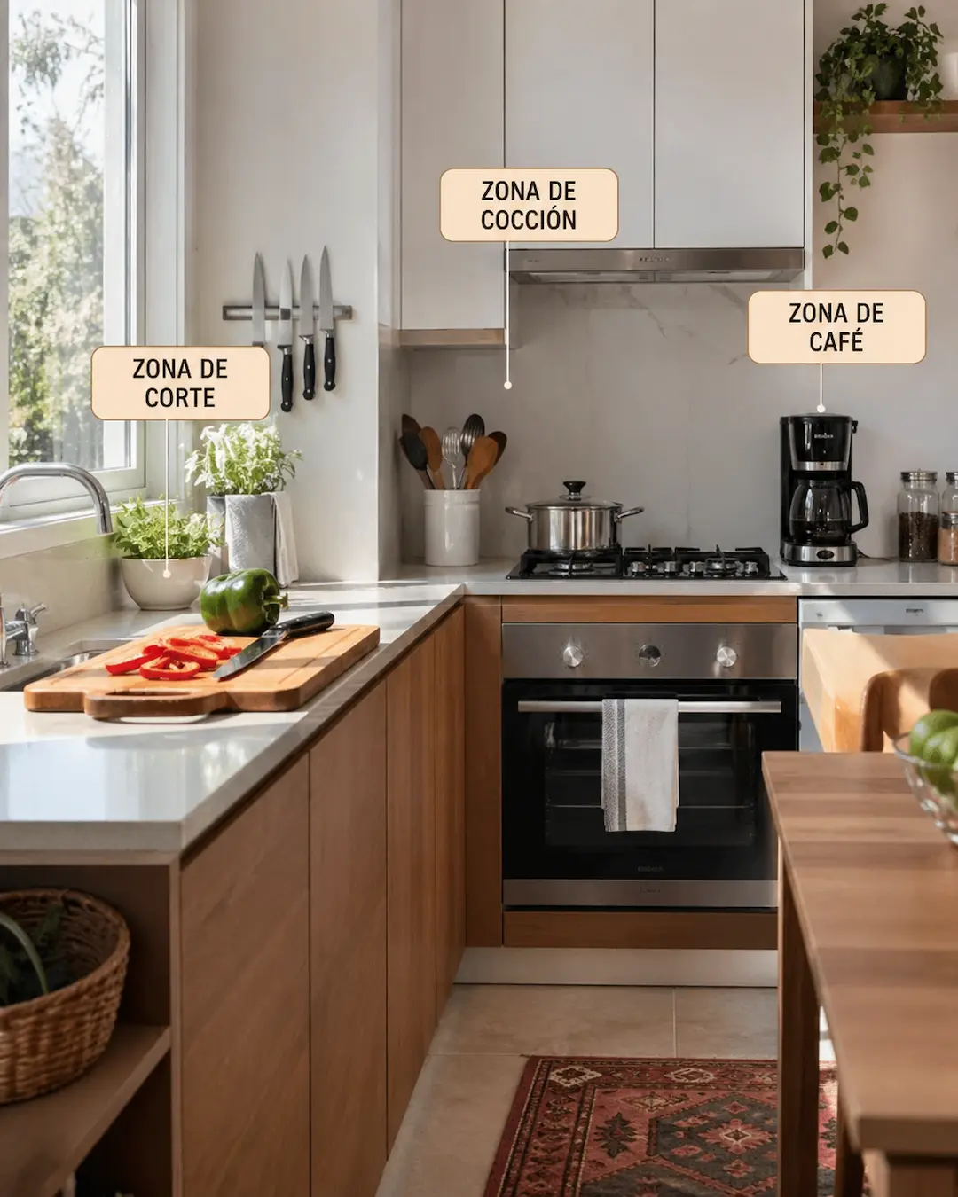 Organiza la cocina según tu forma de usarla